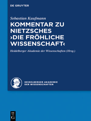 cover image of Kommentar zu Nietzsches "Die fröhliche Wissenschaft"